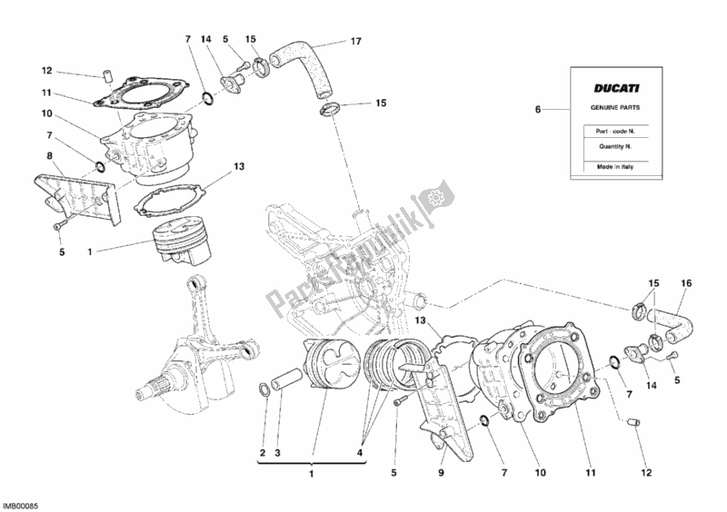 All parts for the Cylinder - Piston of the Ducati Superbike 749 S USA 2005